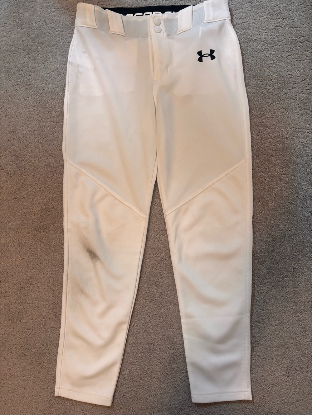Under Armour Kids White Athletic Baseball Pants